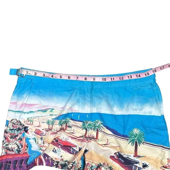 Orlebar Brown Whippet Travel Shorts Beach Mural Womens US 6 - Picture 7 of 9